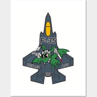 F-35A Lightning II - Green Bats Posters and Art